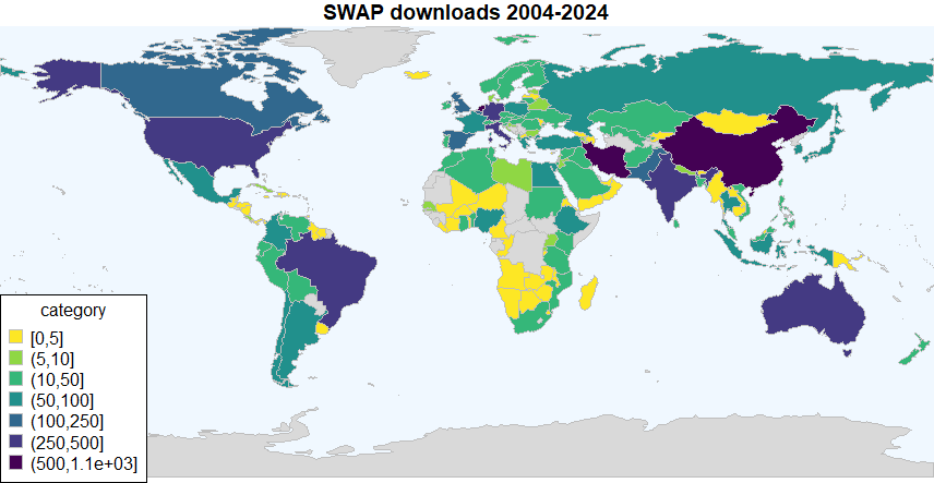 Global map SWAP downloads