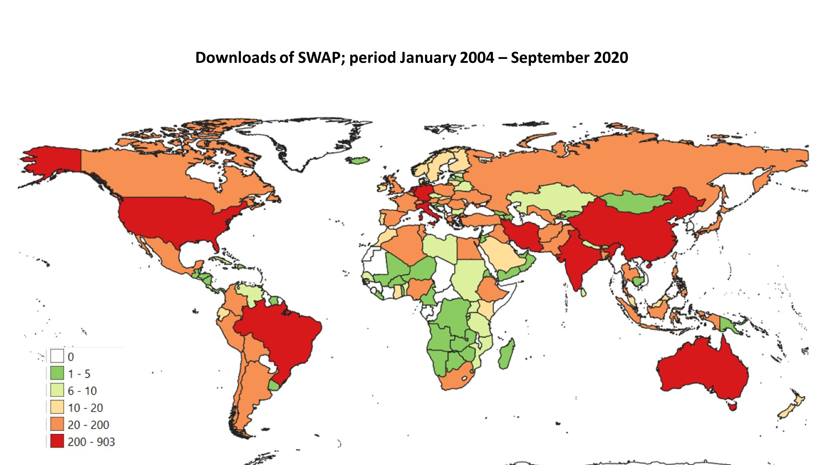 Global map SWAP downloads